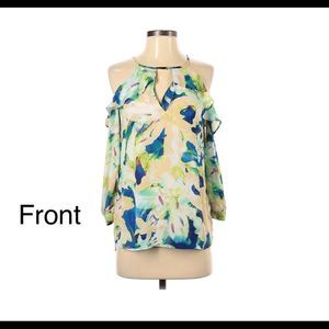 Bold Elements Orchid Dreams Floral Long Sleeve Blouse Women’s XS